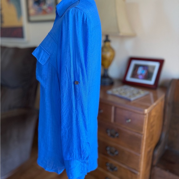 NWT PerSeption Concept Blue Button Down Shirt - Picture 3 of 11